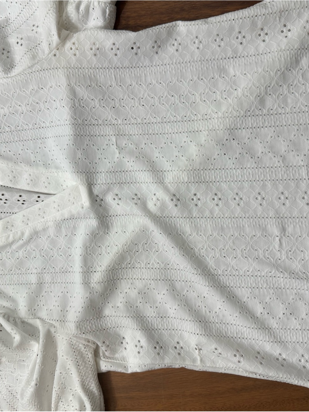 White Eyelet Cotton Top